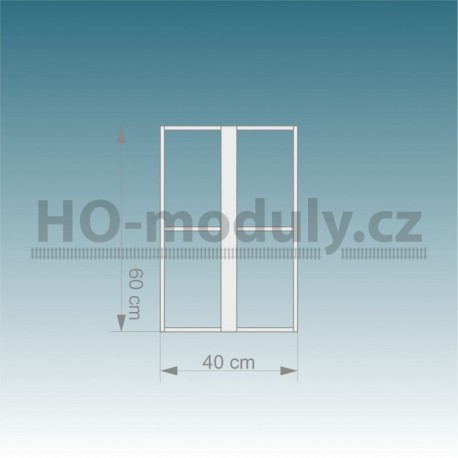 Stavebnice modulu – rovina jednokolejná 60 cm