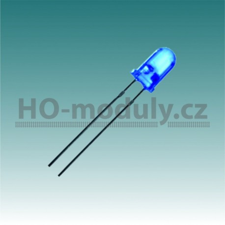 LED dioda 3 mm – modrá