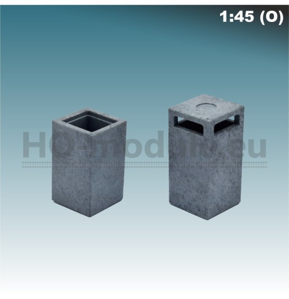 Betonový odpadní koš II