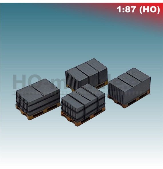 Betonové stropní destičky na paletě