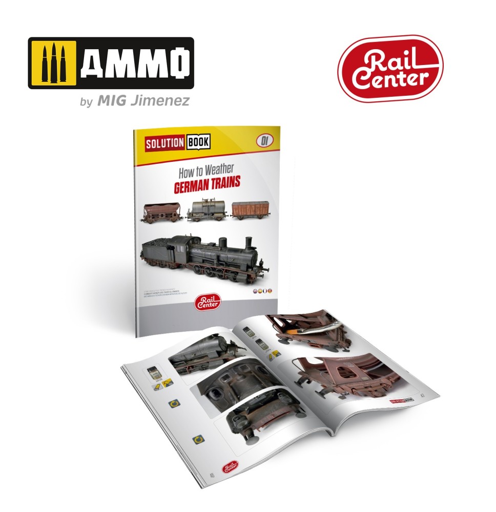 AMMO RAIL CENTER SOLUTION BOOK 01 - How to Paint German Trains MULTILINGUAL