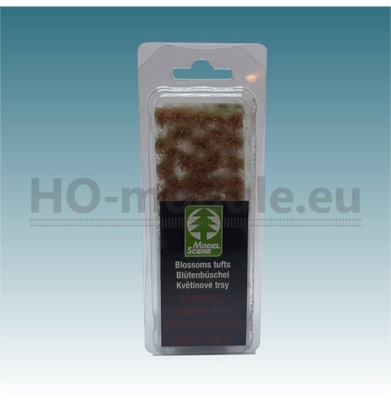 Květinové trsy tmavě červené