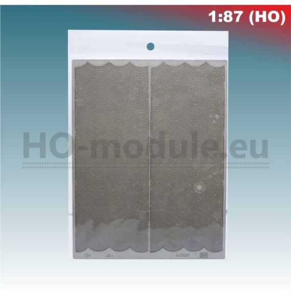 Silnice rovná – kroužková dlažba