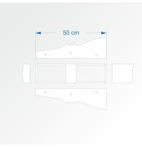 Modul rovný 15 cm – čela B96 a B96