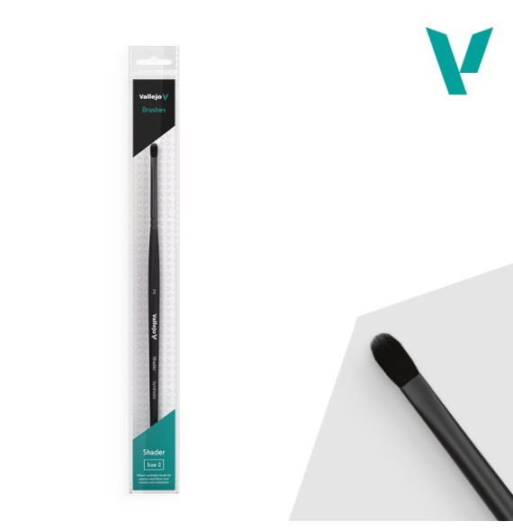 Vallejo Shader Filbert Flat Synthetic Brush No. 2