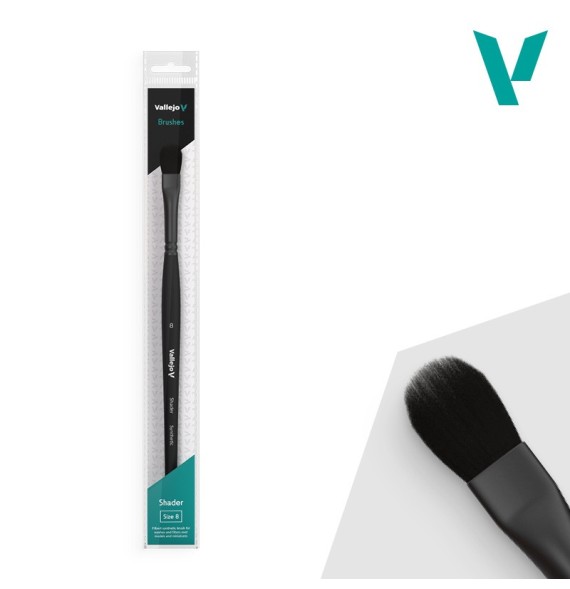 Vallejo Shader Filbert Flat Synthetic Brush No. 8