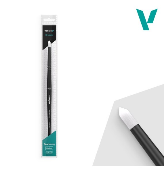 Vallejo Weathering Round Synthetic Brush No. 6 (M)