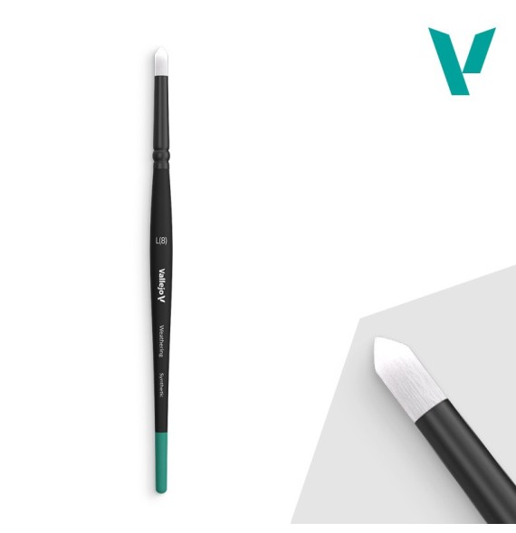 Vallejo Weathering Round Synthetic Brush No. 8 (L)