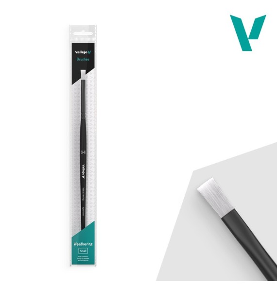 Vallejo Weathering Flat Synthetic Brush No. 4 (S)