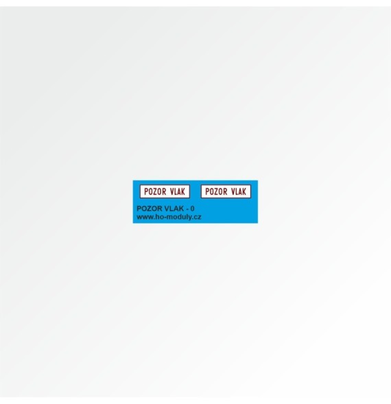 Obtisk POZOR VLAK
