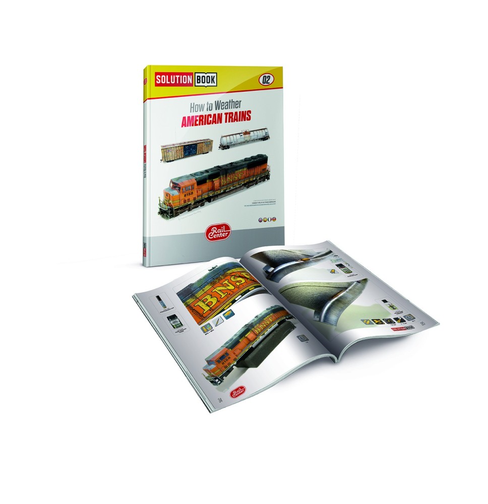 AMMO RAIL CENTER SOLUTION BOOK 02 - How to Paint American Trains MULTILINGUAL