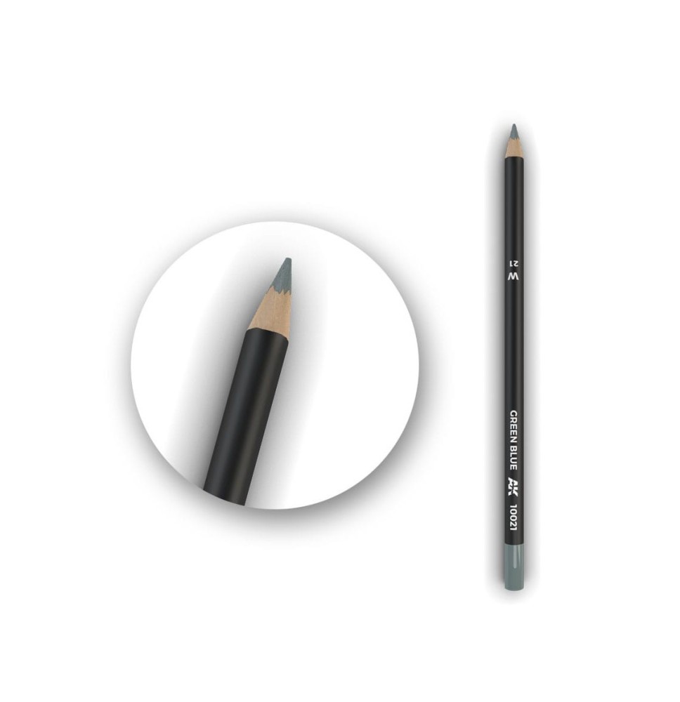 Watercolor Pencil Green Blue