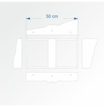 Modul rovný 30 cm – čela B96 a E96