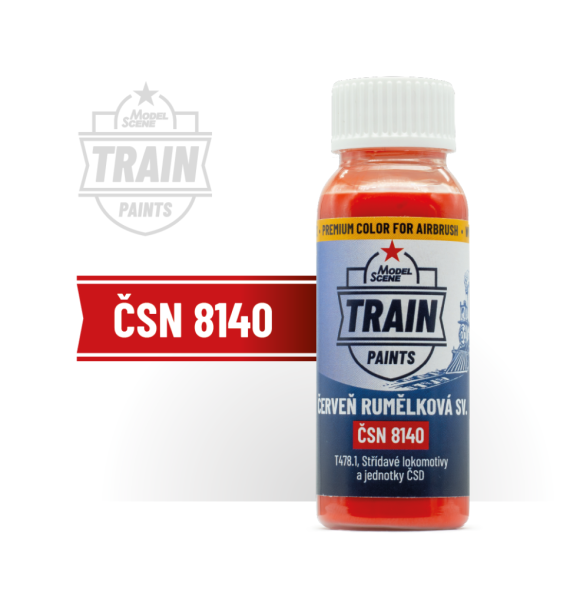 MS Train Paints – Červeň rumělková světlá ČSN 8140