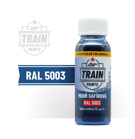 MS Train Paints – Modř safírová RAL 5003