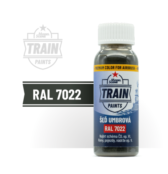 MS Train Paints – Šeď umbrová / Šeď tmavá RAL 7022