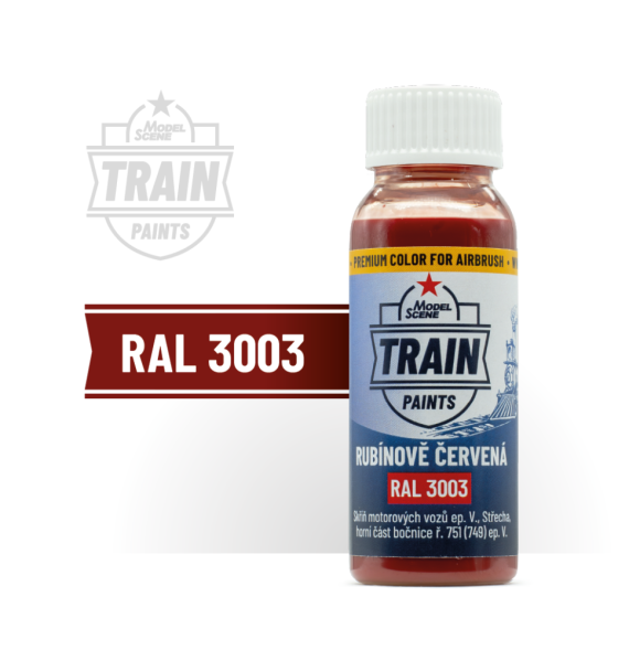 MS Train Paints – Rubínově červená RAL 3003