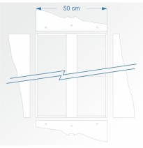 Modul rovný 90 cm – čela B96 a B96