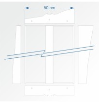 Modul rovný 90 cm – čela B96 a F96