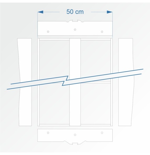 Modul rovný 90 cm – čela E96 a F96