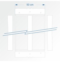 Modul rovný 90 cm – čela F96 a F96
