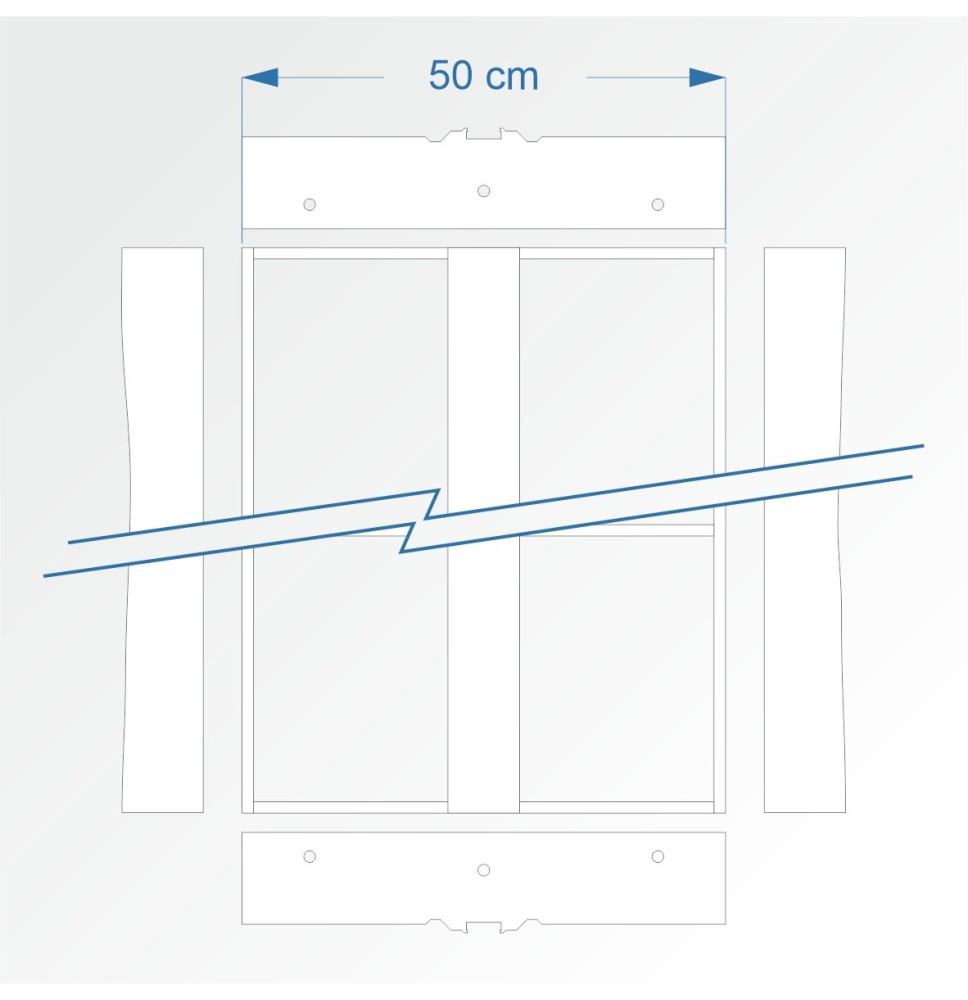 Modul rovný 90 cm – čela F96 a F96