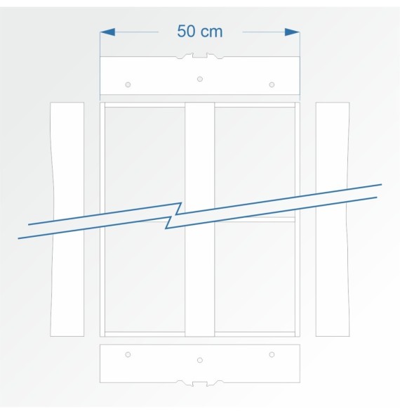 Modul rovný 90 cm – čela F96 a F96