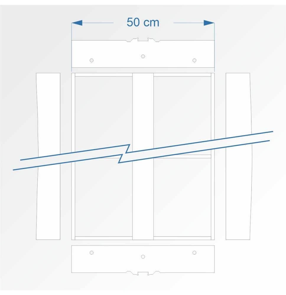 Modul rovný 90 cm – čela F96 a F96