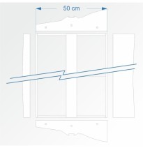 Modul rovný 120 cm – čela B96 a B96