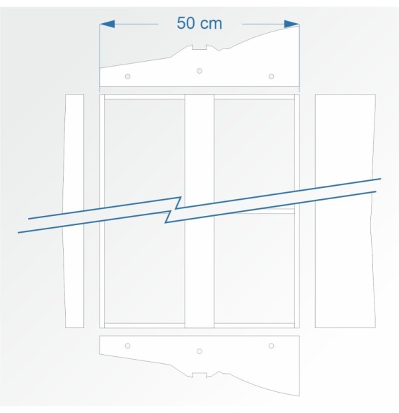 Modul rovný 120 cm – čela B96 a B96