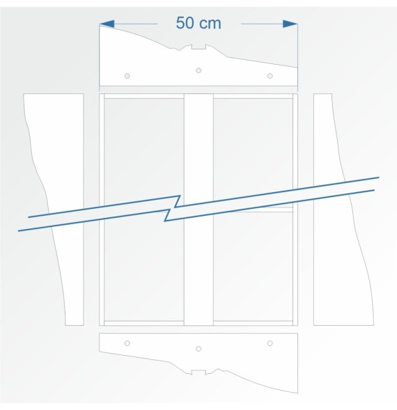 Modul rovný 120 cm – čela B96 a B96