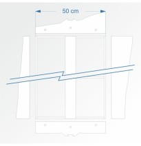 Modul rovný 120 cm – čela B96 a E96