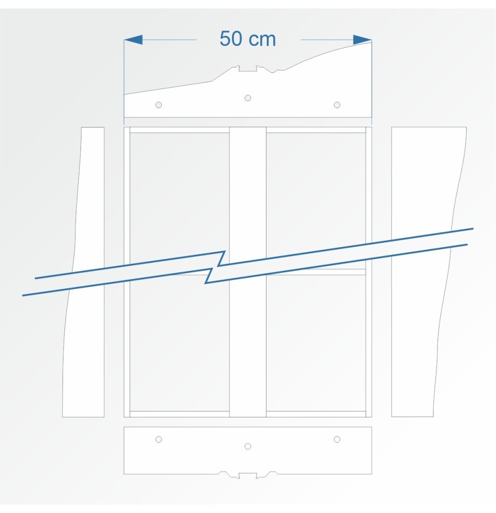 Modul rovný 120 cm – čela B96 a F96