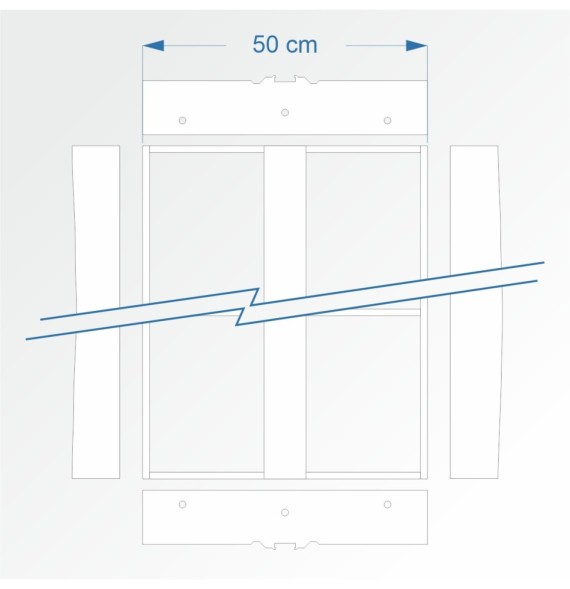Modul rovný 120 cm – čela F96 a F96