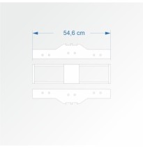 Modul rovný dvojkolejný 15 cm – čela 2D99 a 2D99