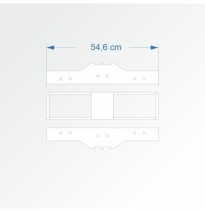 Modul rovný dvojkolejný 15 cm – čela 2D99 a 2D99