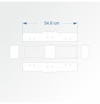 Modul rovný dvojkolejný 15 cm – čela 2E99 a 2E99