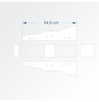 Modul rovný dvojkolejný 15 cm – čela 2B96 a 2B96