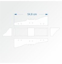 Modul rovný dvojkolejný 15 cm – čela 2B96 a 2B96