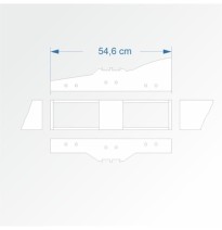 Modul rovný dvojkolejný 15 cm – čela 2B96 a 2D99