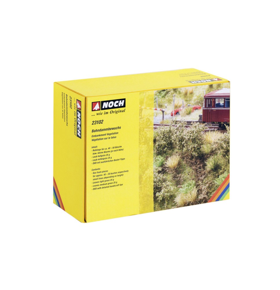 Vegetace na železniční násep