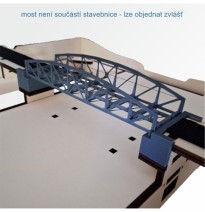 Modul rovný 60 cm – řeka s mostem – čela F96 a F96