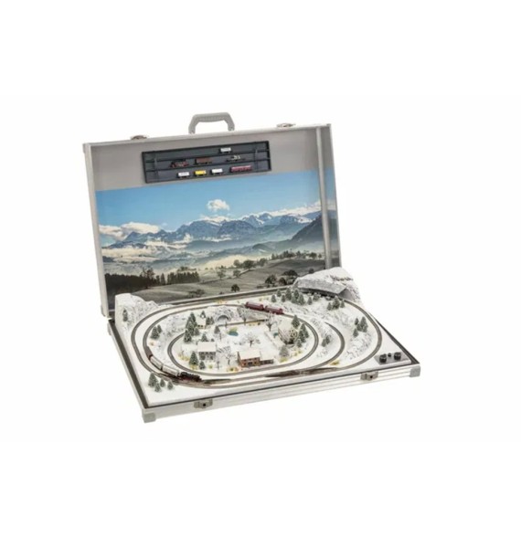 Kolejiště v kufru “Interlaken”