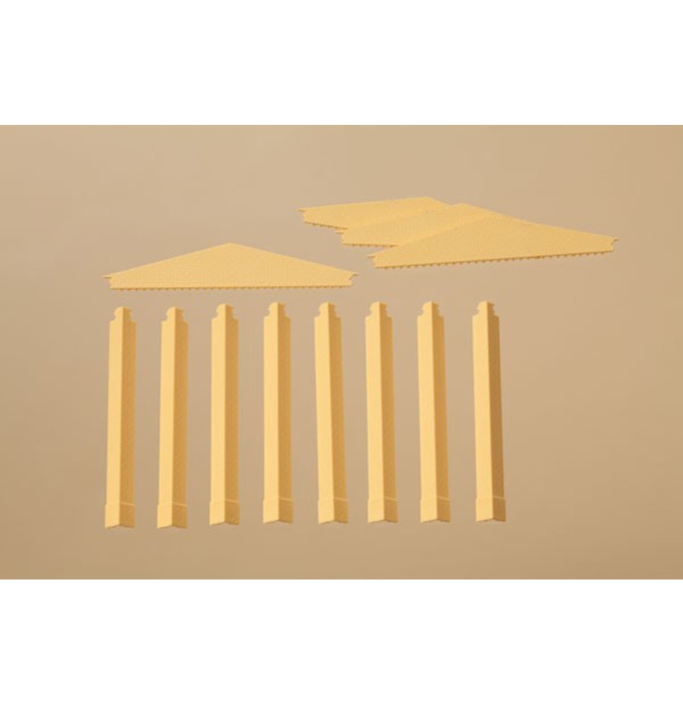 Štíty a rohové sloupy – žluté