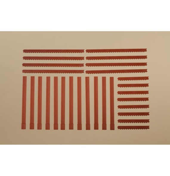 Štíty a rohové sloupy - červené