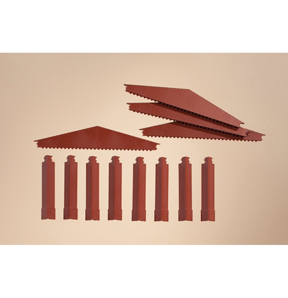 Štíty a rohové sloupy - červené