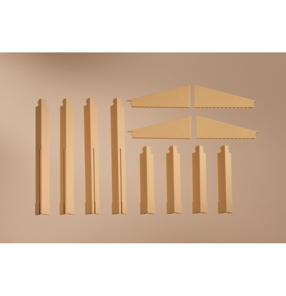 Štíty a rohové sloupy – žluté