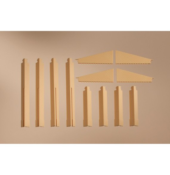 Štíty a rohové sloupy – žluté