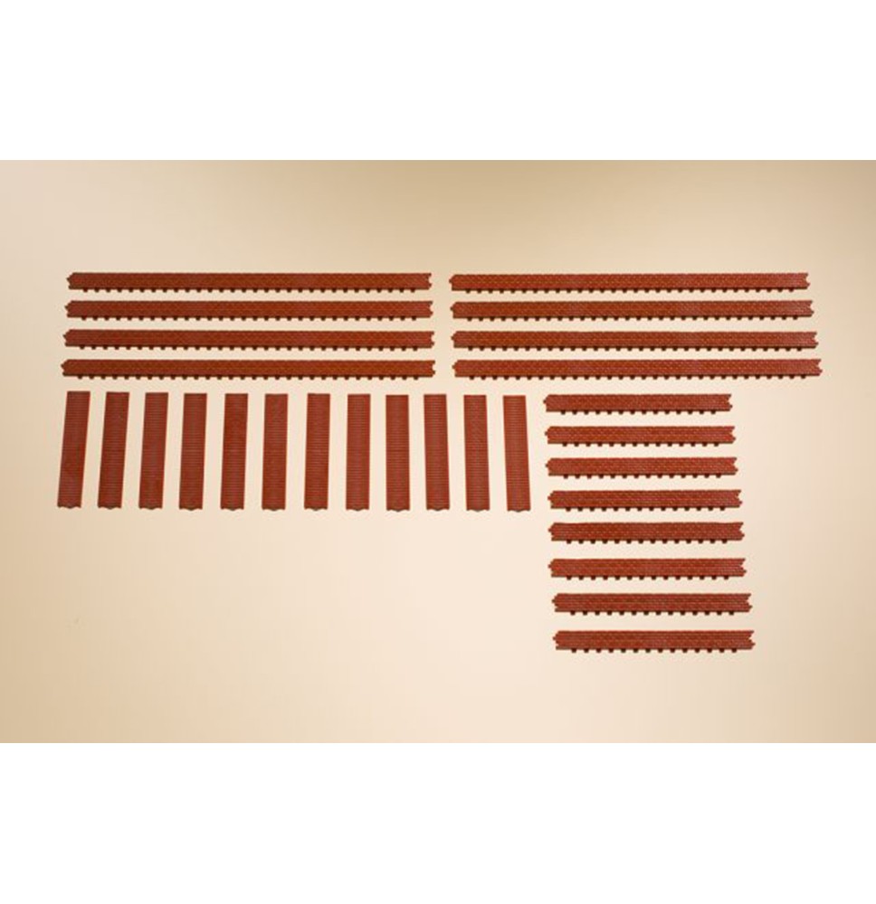 Římsy a rohové sloupy - červené