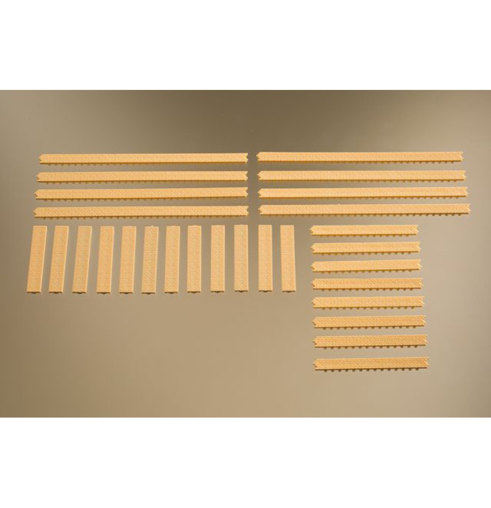 Římsy a rohové sloupy – žluté